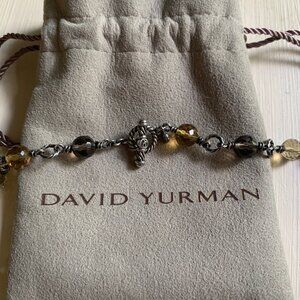 David Yurman 38" sterling necklace with beads